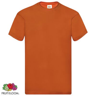 Fruit of the Loom T-shirts originaux 5 pcs Orange XXL Coton