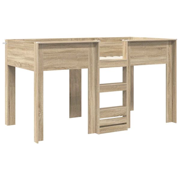 vidaXL Lit Superpos&eacute; pour Enfants Ch&ecirc;ne Sonoma 100 x 200 cm