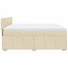 vidaXL Sommier &agrave; lattes de lit avec matelas Cr&egrave;me 180x200 cm Tissu