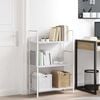 vidaXL Biblioth&egrave;que &agrave; 3 niveaux blanc 60x27,6x90,5cm bois d'ing&eacute;nierie