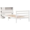 vidaXL Lit bibliothèque sans matelas blanc 100x200 cm bois pin massif