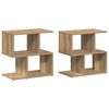 vidaXL Tables de chevet 2 pcs ch&ecirc;ne artisanal bois d'ing&eacute;nierie