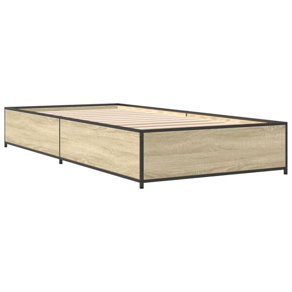 vidaXL Cadre de lit sans matelas chêne sonoma 75x190 cm