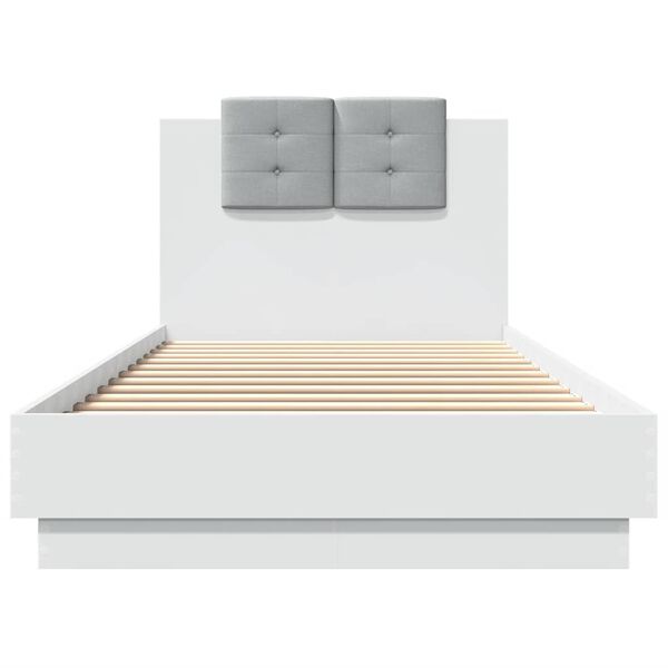 vidaXL Cadre de lit sans matelas blanc 90x200 cm