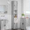 vidaXL Cabinet de salle de bain Gris Sonoma 30 x 35 x 192 cm