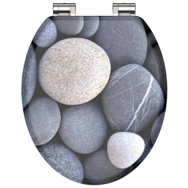 SCH&Uuml;TTE Si&egrave;ge de toilette avec fermeture en douceur GREY STONE
