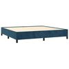 vidaXL Cadre de lit sans matelas bleu fonc&eacute; 200x200 cm velours
