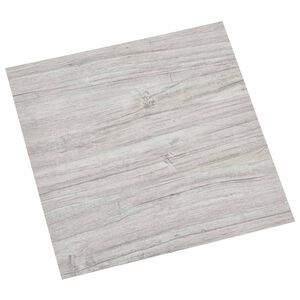 vidaXL Planches de sol Gris et Bois 5,11 m&sup2; 55 pi&egrave;ces PVC