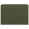 vidaXL Jardini&egrave;re vert olive 120x40x80 cm acier lamin&eacute; &agrave; froid