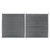 vidaXL Cl&ocirc;ture de jardin WPC 353x186 cm Gris