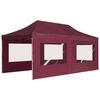 vidaXL Tente de r&eacute;ception pliable avec parois Aluminium 6x3 m Bordeaux