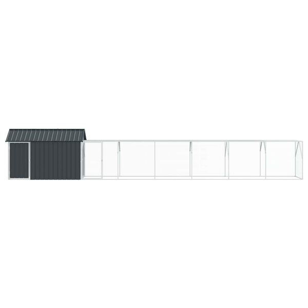 vidaXL Cage pour oiseaux avec stockage Anthracite 821,5 x 111 x 142 cm