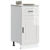 vidaXL Armoire de cuisine Porto blanc brillant bois ing&eacute;nierie
