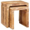 vidaXL Tables gigognes 2 pcs Marron Bois de mangue massif