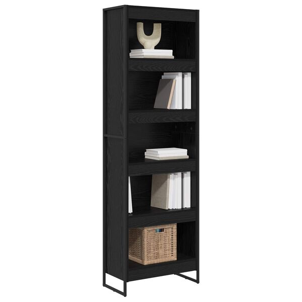 vidaXL Biblioth&egrave;que 2 pcs Ch&ecirc;ne noir 80 x 30 x 155 cm