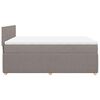 vidaXL Sommier &agrave; lattes de lit avec matelas Taupe 160x200 cm Tissu