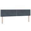 vidaXL Sommier &agrave; lattes de lit et matelas gris fonc&eacute; 180x210cm velours