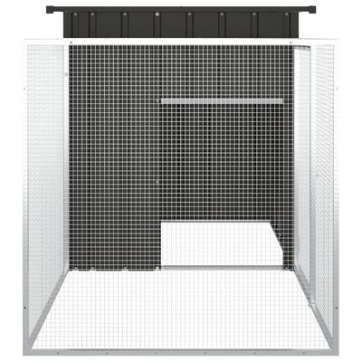 vidaXL Cage pour poules Anthracite 200x91x100 cm Acier galvanisé