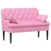 vidaXL Canap&eacute; love seat avec capitonnage en boutons Rose Tissu