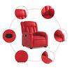 vidaXL Fauteuil inclinable Rouge Similicuir
