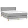 vidaXL Sommier &agrave; lattes de lit avec matelas Gris clair 140x200cm Tissu