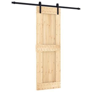 vidaXL Porte coulissante 70 x 210 cm Bois de pin massif (non trait&eacute;)