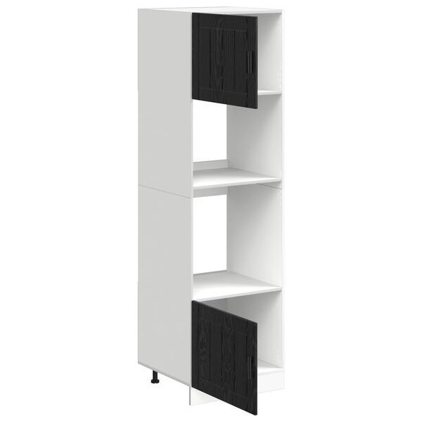 vidaXL Armoire de cuisine Ch&ecirc;ne noir 60 x 57 x 207 cm