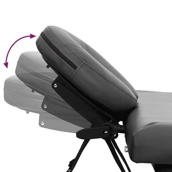 vidaXL Table de massage 4 zones Cadre en aluminium Anthracite 186x68cm