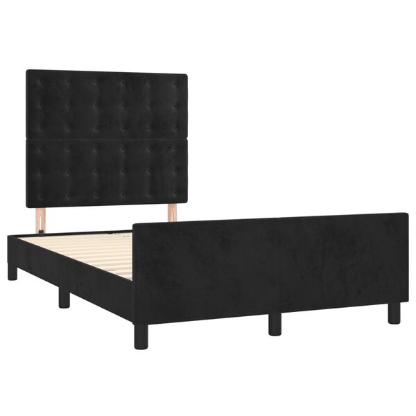 vidaXL Cadre de lit sans matelas noir 120x200 cm velours