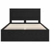 vidaXL Cadre de lit avec t&ecirc;te de lit Noir 140 x 190 cm Pin massif