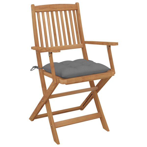 vidaXL Chaises pliables de jardin lot de 6 avec coussins Bois d'acacia