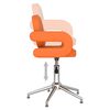 vidaXL Chaises pivotantes &agrave; manger lot de 2 orange similicuir