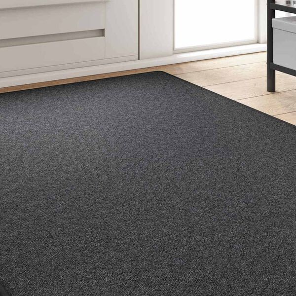 vidaXL Tapis Couloir Gris fonc&eacute; 100 x 250 cm 100% Polypropyl&egrave;ne