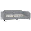 vidaXL Lit de jour avec gigogne et matelas gris clair 90x200 cm tissu