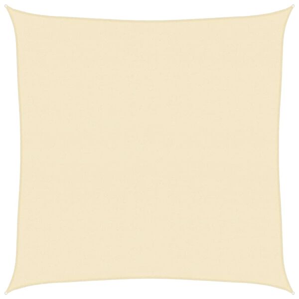 vidaXL Voile d'ombrage 160 g/m&sup2; Cr&egrave;me 6x6 m PEHD
