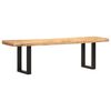 vidaXL Banc 160 cm Bois de manguier brut massif et acier