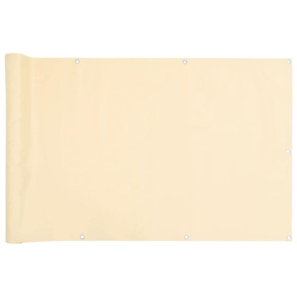 vidaXL &Eacute;cran d'intimit&eacute; de balcon cr&egrave;me 1000x120 cm PVC