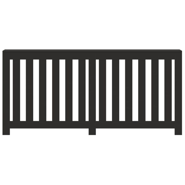 vidaXL Cache-radiateur noir 175x20x82 cm bois d'ing&eacute;nierie