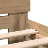 vidaXL Cadre de lit avec t&ecirc;te de lit Ch&ecirc;ne artisanal 203 x 185 x 70 cm