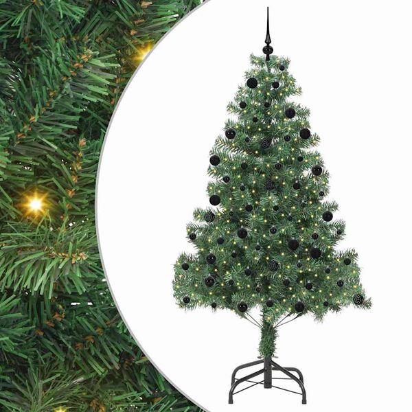 vidaXL Sapin de No&euml;l avec 300 LED avec support Vert 210 cm PVC