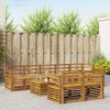 vidaXL Ensembles de canap&eacute;s 9 pcs Naturel Bois d'Acacia Massif