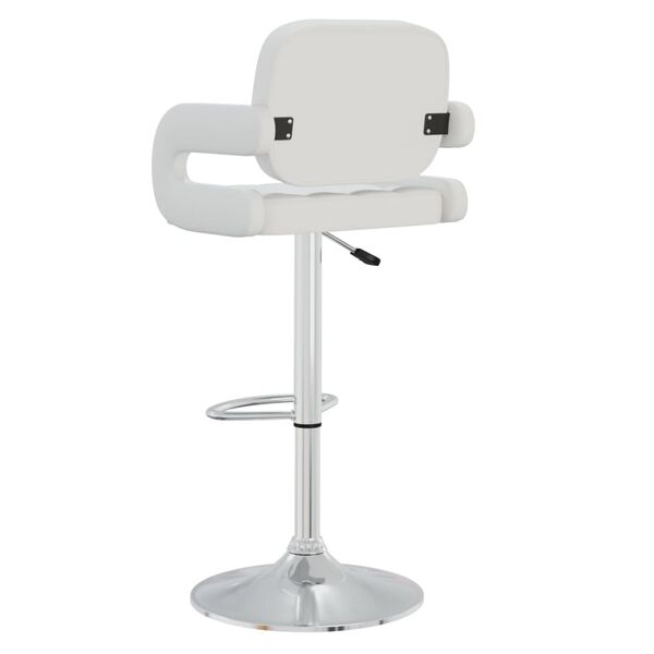 vidaXL Tabouret de bar Blanc Similicuir