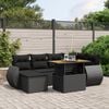 vidaXL Salon de jardin avec coussins 8 pcs gris r&eacute;sine tress&eacute;e acacia