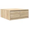 vidaXL Table basse avec tiroirs ch&ecirc;ne sonoma 100x100x40 cm