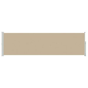 vidaXL Store lat&eacute;ral r&eacute;tractable Beige 300 x 120 cm Polyester