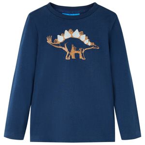 T-shirt enfants &agrave; manches longues bleu marine 116
