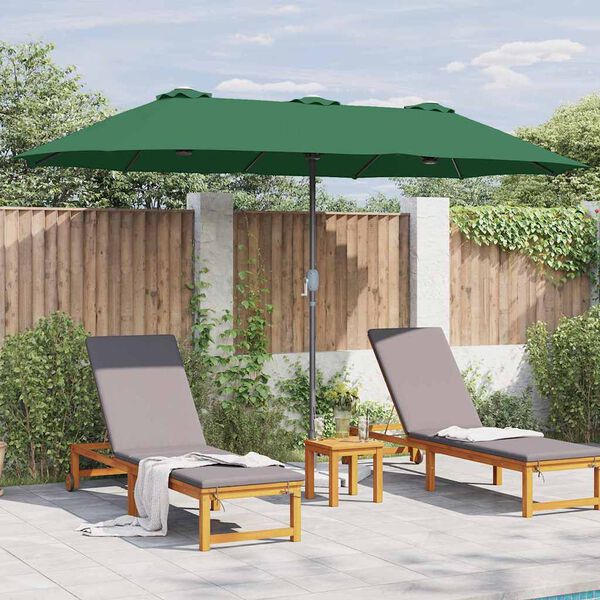 vidaXL Parasol de jardin Vert 370 x 197 x 239 cm
