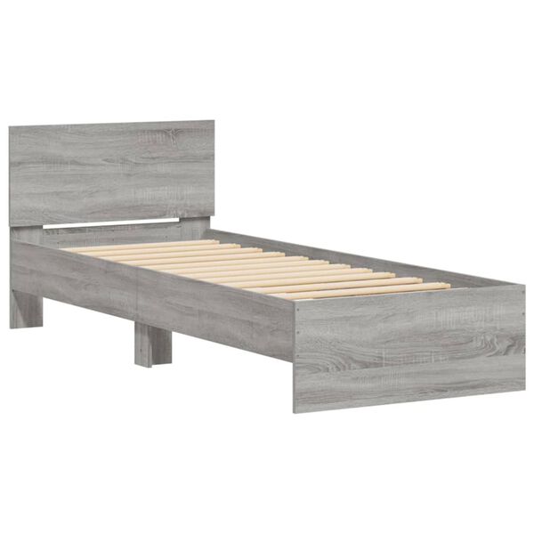 vidaXL Cadre de lit sans matelas avec t&ecirc;te de lit 90x200 cm