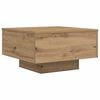 vidaXL Table basse Ch&ecirc;ne artisanal 55 x 55 x 31 cm Bois d'ing&eacute;nierie