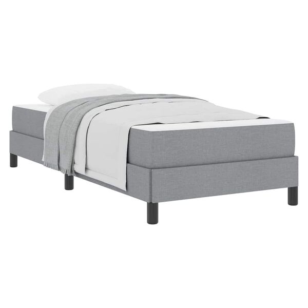 vidaXL Lit à ressorts avec matelas Gris clair 80 x 200 cm tissu